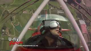 Byron Harvies Captain Kamikaze first aerobatic flight in control [upl. by Auburta]