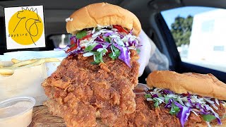 MUKBANG EATING CRISPY FRIED CHICKEN SANDWICH amp CRISPY FRIED CHICKEN TENDERS  DAYBIRD LA [upl. by Marutani548]