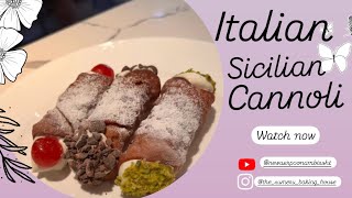 How to make easy and simple Italian Sicilian connoli 👩‍🍳 [upl. by Wilber645]