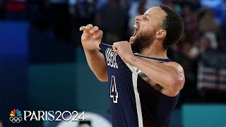 Watch Team USA Steph Curry close out fifth consecutive mens basketball gold medal  Paris Olympics [upl. by Furmark]