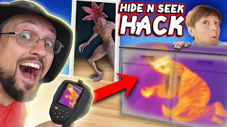 Ultimate Hide and Seek Hack  Demogorgon in the Backyard FV Vlog [upl. by Dnomsad]