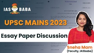 UPSC MAINS 2023 ESSAY PAPER DETAILED DISCUSSION PHILOSOPHICAL ESSAYS [upl. by La401]