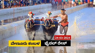 Venoor Kambala Final Race 2024  ವೇಣೂರು ಕಂಬಳ ಫೈನಲ್ ರೇಸ್ [upl. by Ettie]