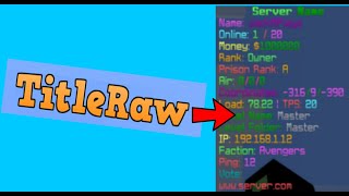 Hướng dẫn lại lệnh titlerawscoreboard display trong MCPE 117  tudzgamer [upl. by Ylram644]