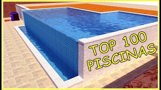 TOP 100 PISCINAS DE ALVENARIA [upl. by Nadnal]