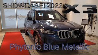 SHOWCASE 2022 BMW X3 xDrive30i Phytonic Blue on Cognac [upl. by Farrell207]