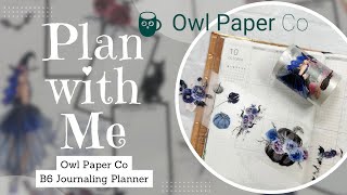 🎉PLAN WITH ME amp GIVEAWAY details🎉 Owl Paper Co B6 Planner  Owl Paper Co Journal  101424 [upl. by Waligore]