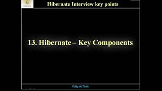 HB13 Hibernate Framework  Key Components [upl. by Ahsin431]