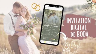 Cómo hacer una INVITACIÓN de BODA DIGITAL e INTERACTIVA sorprende a tus invitados [upl. by Eltsyrhc28]