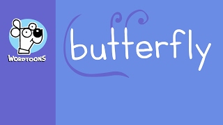 Draw A Butterfly Using the Word Wordtoon Butterfly [upl. by Yruy]