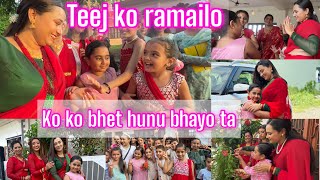 Teej Special  Aarohi kina daraunu bhayo  ko sanga bhayo bhet  AARSU FAMILY [upl. by Eelyah]