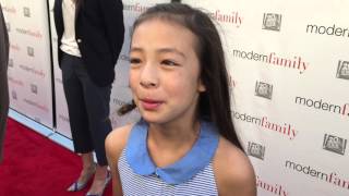 Aubrey AndersonEmmons chats on the quotModern Familyquot red carpet for an Emmy voter FYC screening [upl. by Araik]