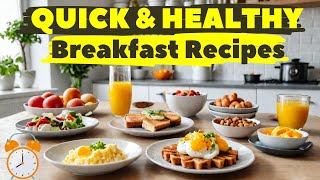 Quick Healthy Breakfast Recipes 2024 [upl. by Rozalie]