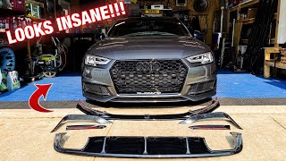 ECS Tuning Body Kit Install for the AUDI S4 Looks Super Aggressive [upl. by Eibrik]