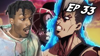 Polnareff vs Diavolo  JoJos Bizarre Adventure Part 5 Ep 33 REACTION [upl. by Skutchan]