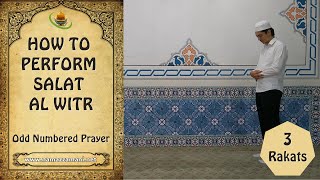 How to perform The Three Rakat Salat alWitr Odd Numbered Prayer [upl. by Cahn]