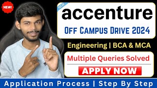 New Accenture Hiring 2024  Application Process  Engineering BCA amp MCA [upl. by Sarita840]