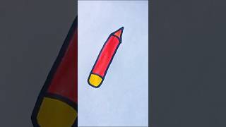 How To Draw A Pencil ✏️shorts drawing kidsvideo ytshorts art youtubeshorts creative kids [upl. by Ellekim]