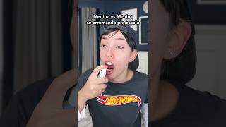 o Enzo já acorda comendo ramela 😬 menino VS menina se arrumando pra escola asmr [upl. by Nellek754]