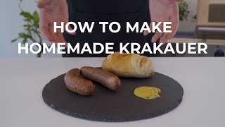 Homemade Krakauer  Hearty Smoked Delicious PolishGerman Sausage [upl. by Sairu]