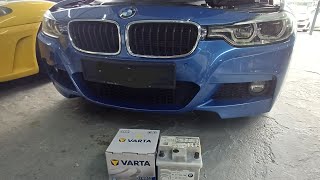 BMW 330e F30 car auxiliary battery replacement bmwf30 bmw330e batteryreplacement [upl. by Hedve]