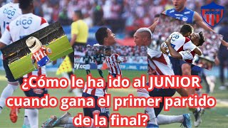 JUNIOR ¿Cómo le ha ido al EQUIPO cuando gana el primer partido de la final [upl. by Buddie512]