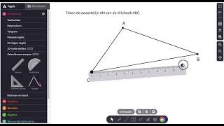 zwaartelijn driehoek tekenen [upl. by Leorsiy]