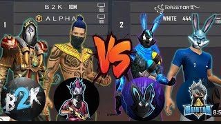 BLACK 444 RAISTAR 2VS B2K ALPHA FF  2V2 THE MOST AWAITED ROOM BETWEEN LEGENDS [upl. by Koziel]