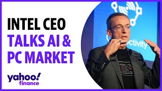 Intel CEO discusses AI PCs stock performance chip manufacturing [upl. by Einot]