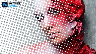 How to Create the Dotted Halftone Pattern Effect in Photoshop  1Minute Photoshop [upl. by Saimerej488]