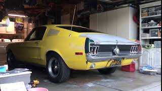 1968 Mustang Fastback 428 FE glasspack mufflers [upl. by Nnylharas]