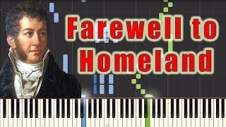 Polonaise Farewell to Homeland  Michał Kleofas Ogiński Piano Tutorial Synthesia [upl. by Ibrahim353]