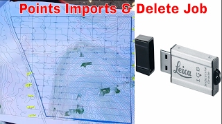 Prepare amp import job from USB to Leica Total Station TS09 Plus amp Delete job in UrduHindi [upl. by Earahs491]