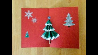 DIY Kerst 3D  Popup Kerstkaart maken 3D  Popup holiday cards [upl. by Nadnarb]