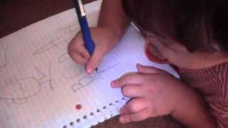 2 year old toddler writing alphabet [upl. by Lidia]