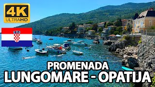 🇭🇷 Lungomare przepiękna promenada w Chorwacji Volosko  Opatija  Ika  Ičići  Lovran 🏝️ [upl. by Ornstead]