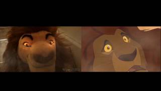 【The Lion King】Mufasas death  LIVE ACTION COMPARISON【Plush Parody】 [upl. by Aihsyla]