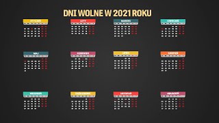 Dni wolne i święta w 2021 roku  jak planować długie weekendy [upl. by Pierson]