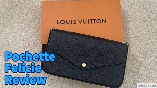 Louis Vuitton Pochette Felicie Review  Black Empreinte [upl. by Adran994]