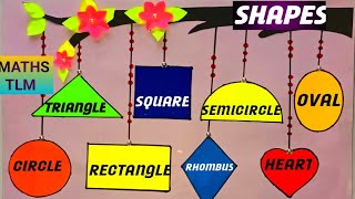 Maths Shapes TLM Maths Shapes Project Maths Shapes ActivityTLM for primary schoolTLM ideas easy‪ [upl. by Onitnerolf]