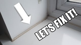 The best way to reseal a window sill [upl. by Ahsinav]