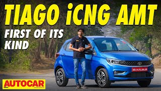 Tata Tiago iCNG AMT review  Can it make CNGs desirable  First Drive  autocarindia1 [upl. by Idola]