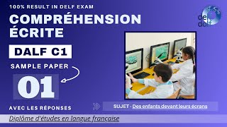 DALF C1 Compréhension écrite No 01  Written Comprehension Practice Test Online  French N You [upl. by Jody]