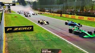 CRASH at F2 start monza 2024 [upl. by Itsrik590]