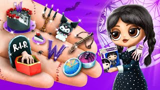 Miniature Gadgets for Wednesday Addams  30 LOL OMG DIYs [upl. by Rabassa]