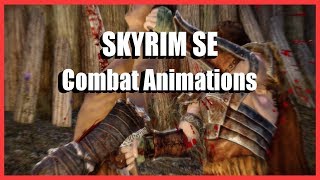 Skyrim Special Edition  PC  Combat Animations Gameplay [upl. by Boylston]