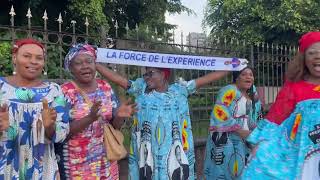 Supporters greet Cameroonian President Biyas convoy upon his return from abroad [upl. by Tessi]