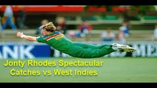 Jonty Rhodes spectacular catches against the West Indies in 1993  Won man of the match [upl. by Tamarah587]