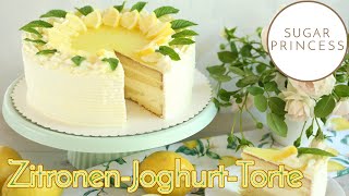 🍋 Super erfrischende ZitronenJoghurtTorte mit Götterspeise 🍋  Rezept von Sugarprincess [upl. by Minette]