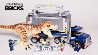 Lego Jurassic World 75933 T Rex Transport Lego Speed Build [upl. by Ulda]